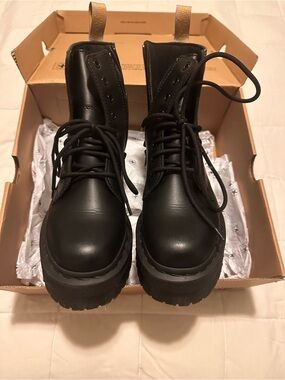 Doc Martens - Black Vegan Leather Combat Boots